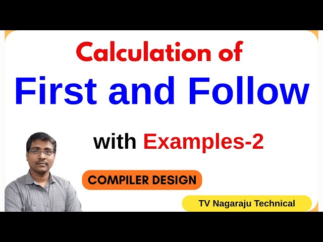 FIRST and FOLLOW in Compiler Design | Calculation of FIRST & FOLLOW | Bottom UP Parsing | Examples 2