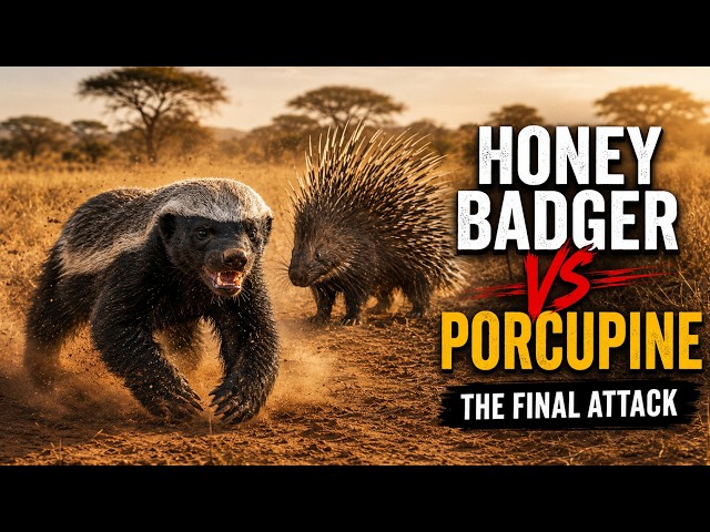 Honey Badger Attacks a Porcupine | Incredible Survival Battle | African Wildlife