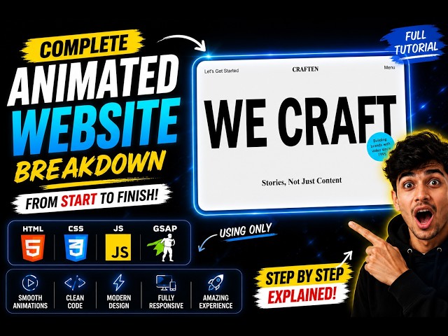 I Built This INSANE Animated Website with HTML, CSS, JavaScript & GSAP 🚀 | Full Tutorial