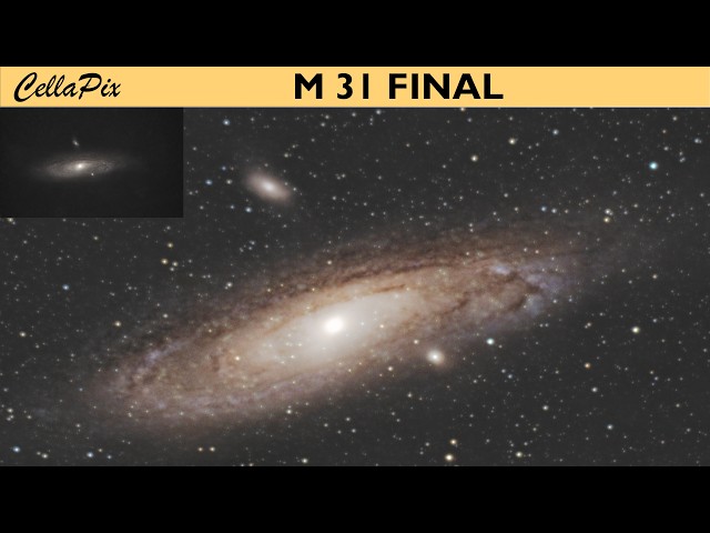 Finish editing Andromeda Galaxy M31 in Siril: Add stars, curves & export