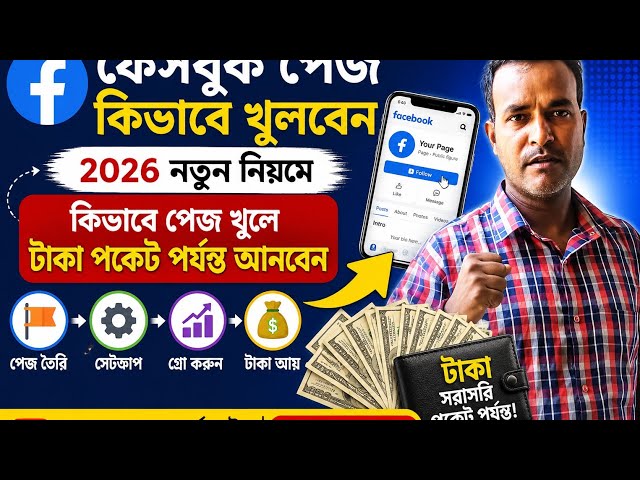 Facebook Page Create 2026 | নতুন নিয়মে পেজ খুলে মনিটাইজেশন ও টাকা আয় করুন