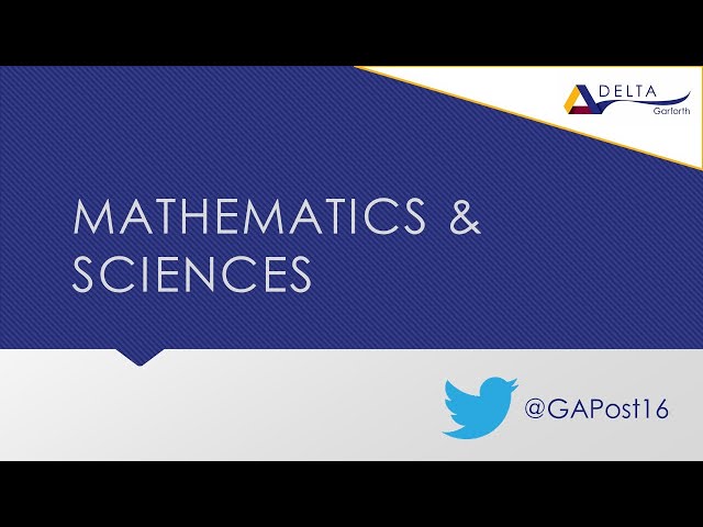 Maths and Science at Post 16