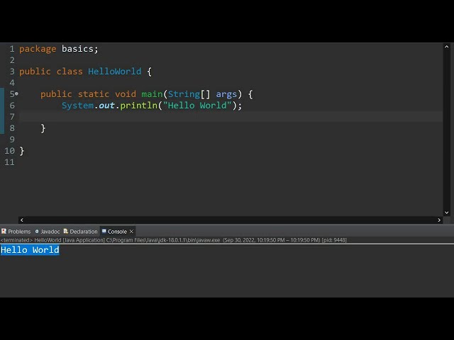 Hello World in Java #shorts Eclipse