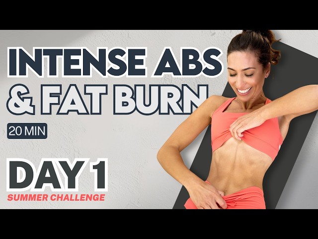 Day 1| FREE Summer Pilates x Strength Challenge | 20 Min Summer Abs Fat Loss Workout | Lilly Sabri