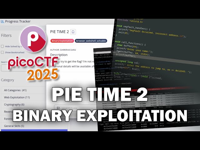 picoCTF 2025 - Binary Exploitation - Pie Time 2