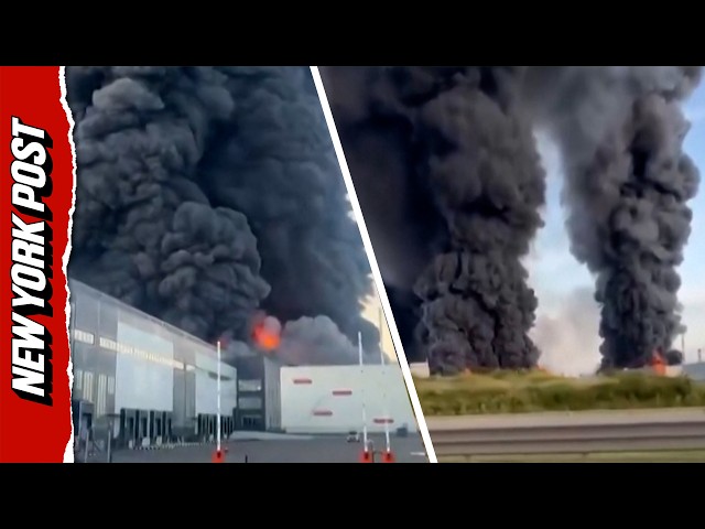 Massive Fire Erupts at Wildberries Warehouse in St. Petersburg, Russia After Ukrainian Drone Strike