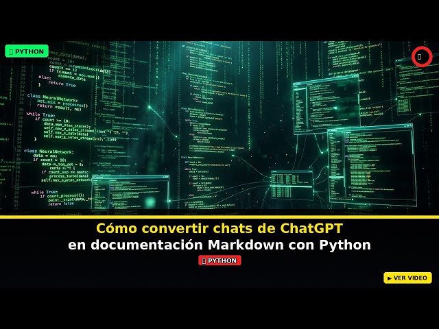 Cómo convertir chats de ChatGPT en documentación Markdown con Python