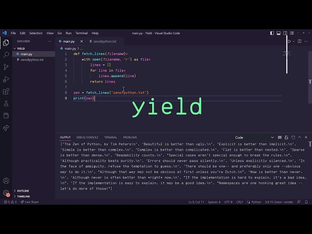 Python Yield Keyword??