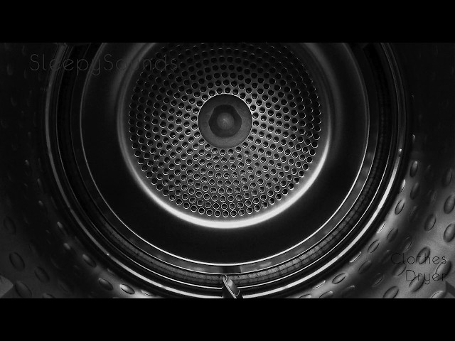 Clothes Dryer – 9 Hour Sleep Sound – Black Screen Tumble Dryer Sound