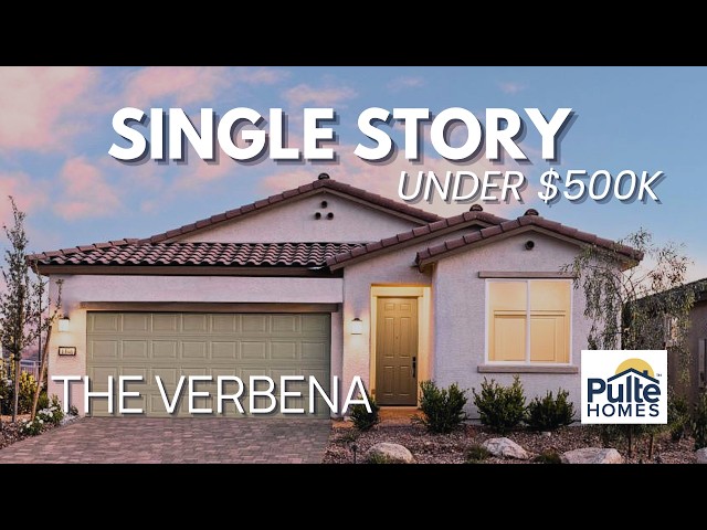 ¡GUAU! ¡Casas de una planta por menos de $500k en Henderson, NV! | El modelo Verbena en Desert Me...