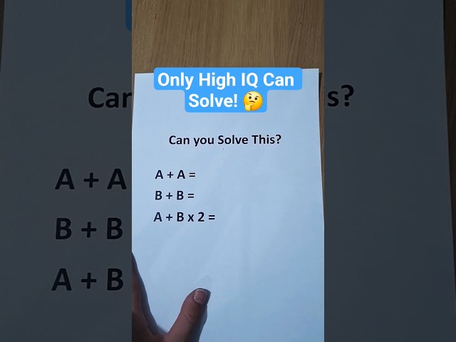 99% Fail This Tricky Math Puzzle! #maths #iqtest #mathtricks