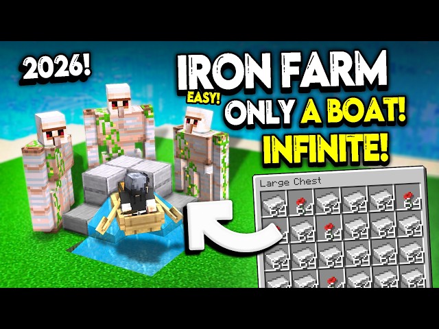 1,200 In 5 Minute! BEST IRON Farm in Minecraft 1.21/26.2+
