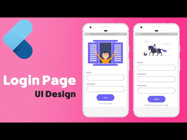 Login Page  -  Flutter UI Design - Speed Code