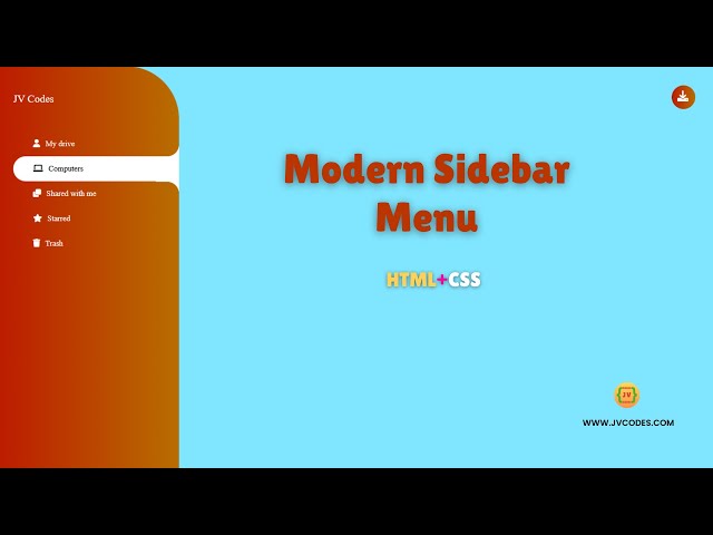 How to Create a Modern Sidebar Menu in #HTML and #CSS #coding #webdevelopment