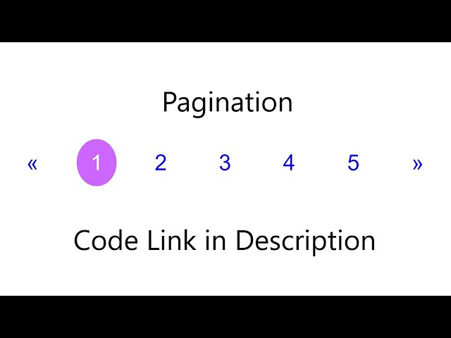 Design Pagination in HTML and CSS | Create Pagination for website using HTML and CSS
