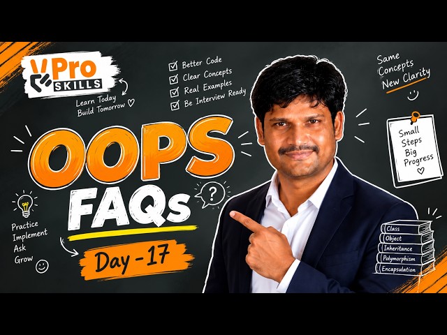 Day-17 | Python OOPs FAQs 🔥 | Most Asked Interview Questions