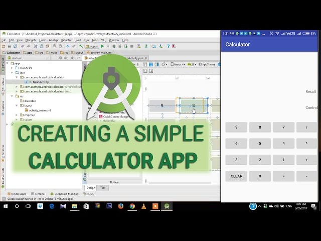 Calculator App Tutorial E01 - Creating a Simple Calculator Layout in Android Studio 2.3