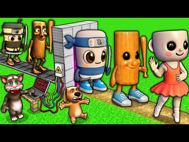 SECRET UPGRADE of CAPPUCCINO ASSASSINO and BALLERINA CAPPUCCINA vs TUNG SAHUR in MINECRAFT animation