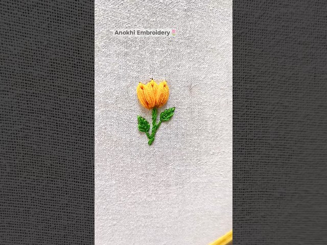 Easy and pretty border embroidery 🌷🪡#embroidery​ #handembroidery​ #viralvideo​ #shorts​ #diy​