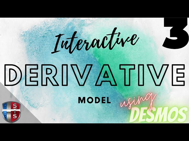 Using interactive derivative model to create the tangent line at the point using Desmos