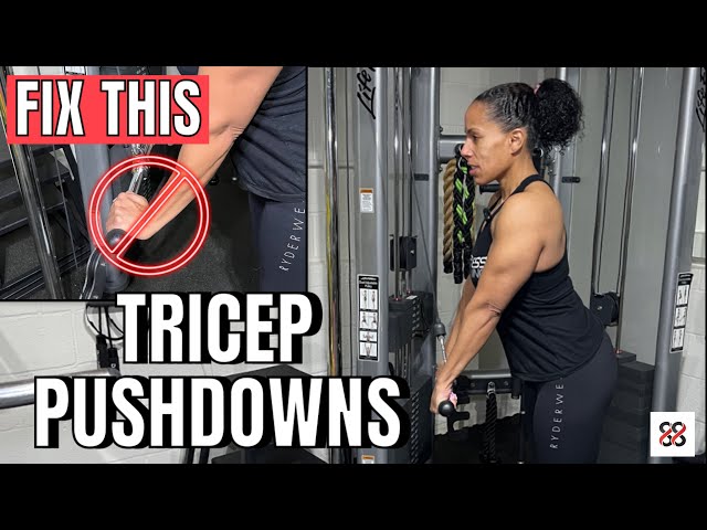 Fix This Common Mistake On Your Tricep Pushdowns #tricepworkout #88fitnesstraining