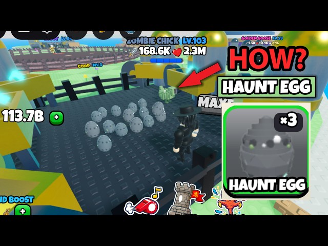 HOW to Get HAUNT Eggs in Grow a Chicken FIGHTER Roblox