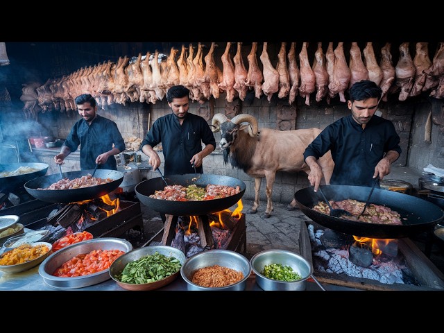 SELLING TONS OF MEAT DAILY - PAKISTAN MOST CHEAP STREET FOOD RECIPES | MUTTON KARAHI & NAMKEEN GOSHT