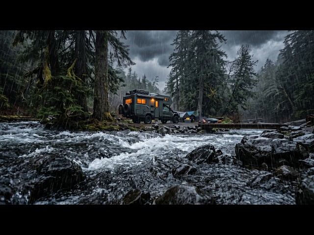 Sleeping Safely in a Wilderness RV While Heavy Rain and a Raging River Roar All Night Long
