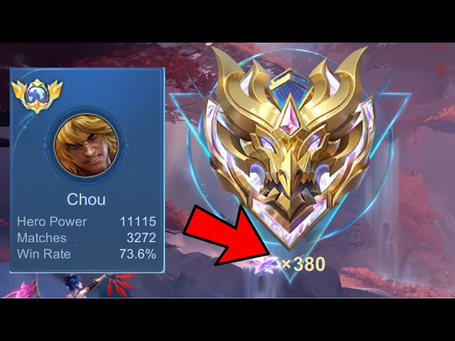TOP GLOBAL 1 CHOU FULL GAMEPLAY IN HIGH IMMORTAL RANK MATCH!!