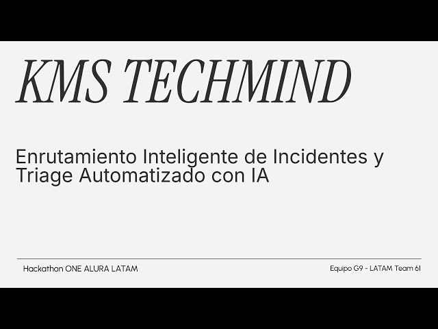 Presentación TechMind G9-LATAM-Team 61