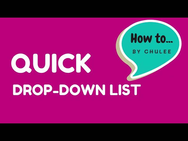#Dropdownlist #googlesheet Creat quick drop-down list for easily select data.