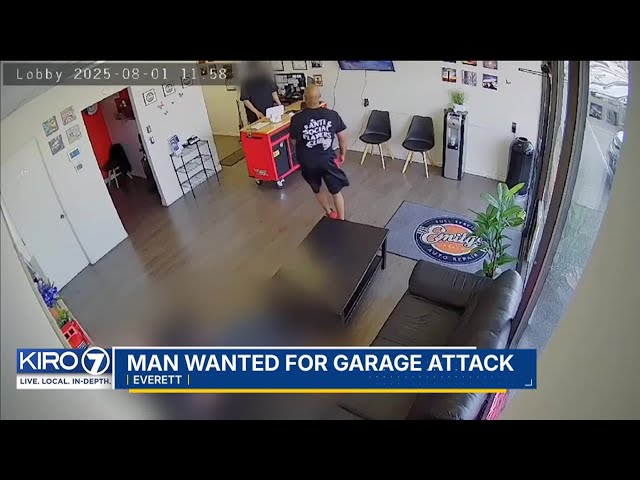 Everett police seek suspect in violent attack captured on video at Emily’s Garage
