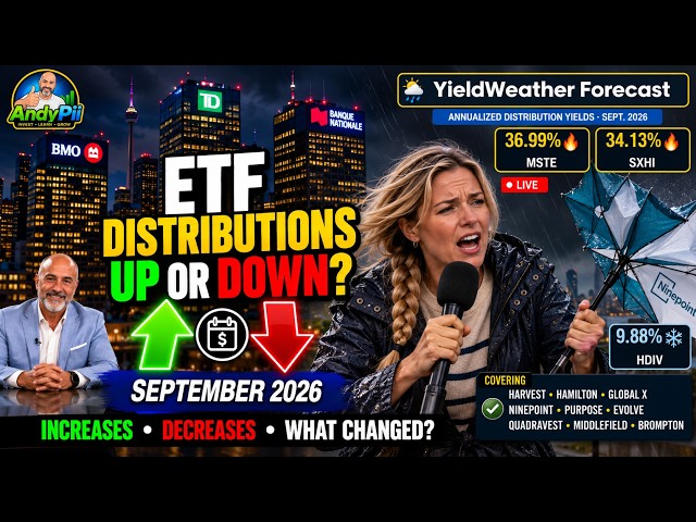 Episode 23 Monthly distribution Sept 2026 for Canadian HighYield Etfs providers