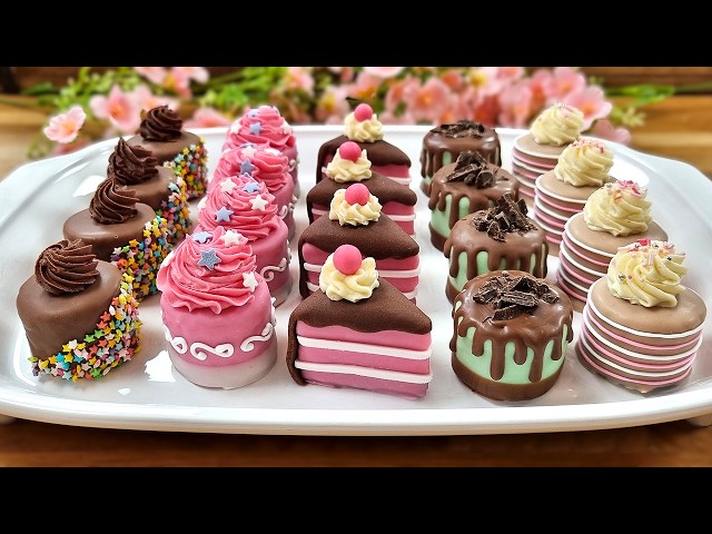 Mini Cakes for Birthday Party at home | Easy Decoration tutorial | Cake Recipe