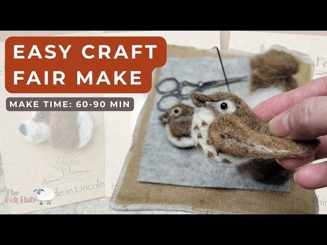 What to Make for Autumn Craft Fairs | Easy Needle Felted Bird Brooch Tutorial