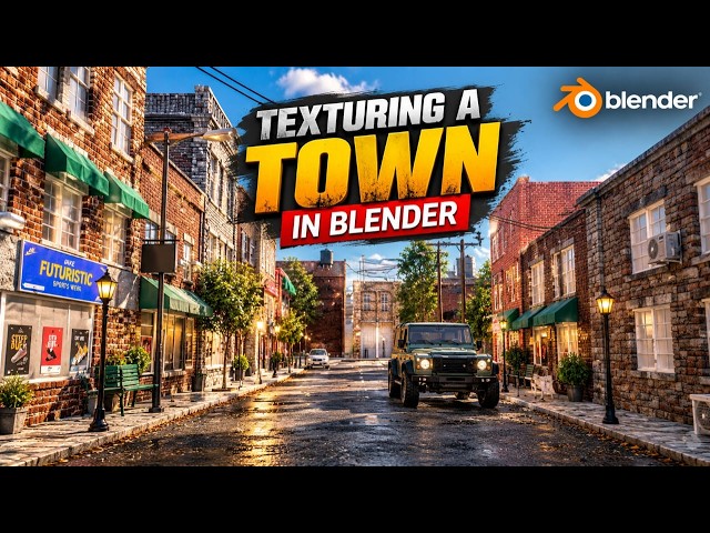How to Texture a 3D Town in Blender | Complete Environment Workflow