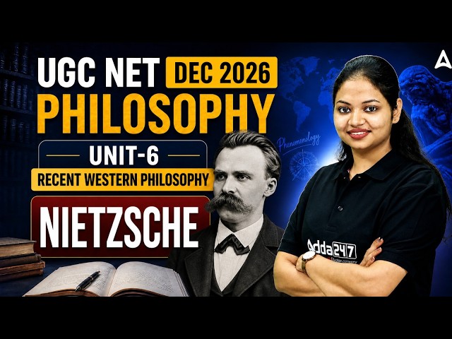 UGC NET Philosophy | UGC NET Philosophy Unit 6  Recent Western Philosophy Nietzsche By Tejasvi Mam