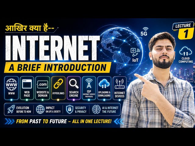 Lecture 1 | Introduction to Internet 🌐 | Internet Basics & Terminology | Computer Fundamentals