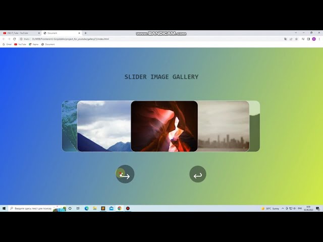 Slider image gallery JS