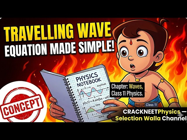 Travelling Wave Equation Explained  Wave Function & Displacement  Class 11 Physics