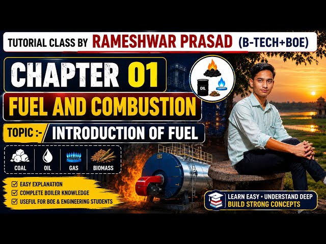 Fuel & Combustion | Introduction to Fuel | Chapter 01 | Boiler Classes