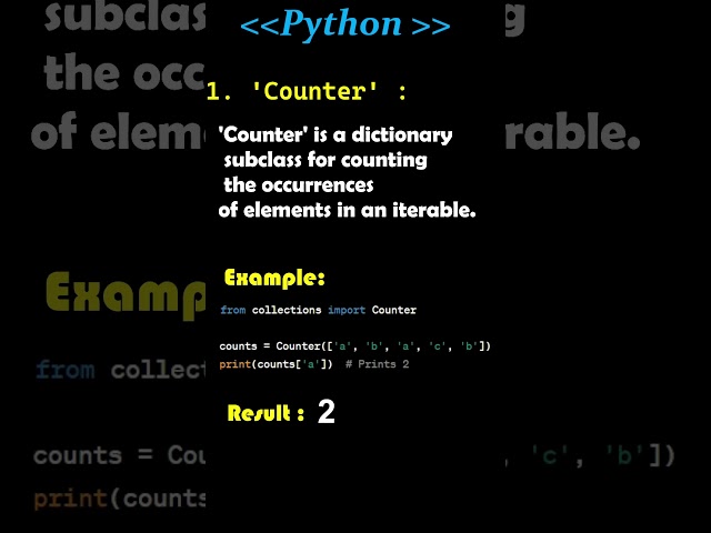 Python 2  Best Library of Collections Module #python