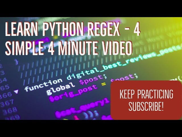 Learn Python Programming 17 - Regular Expressions Part 4 (regex)