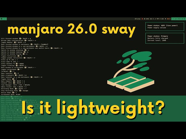 Manjaro 26.0 Sway: Install, review and Benchmark Test!  #linux #performance #archlinux