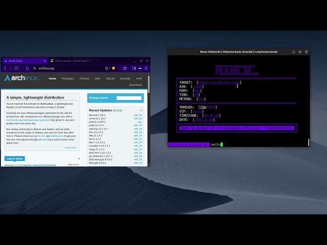 MOON C2 VS ARCH LINUX | BEST DDOS BEST C2/BOTNET/API 2026