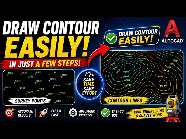 How to Draw Contours Easily in AutoCAD | Fast Method
