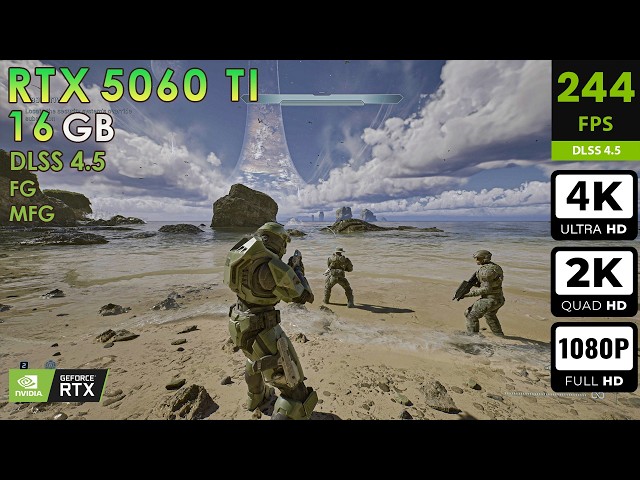 Halo Campaign Evolved | Max Settings | DLSS4.5 + FG + MFG | RTX 5060 Ti 16GB | 4K, 2K, 1080p
