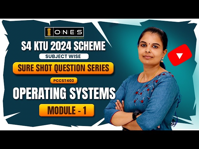 S4 KTU SURE SHOT QUESTION SERIES | OPERATING SYSTEMS | MODULE 1 | ONES