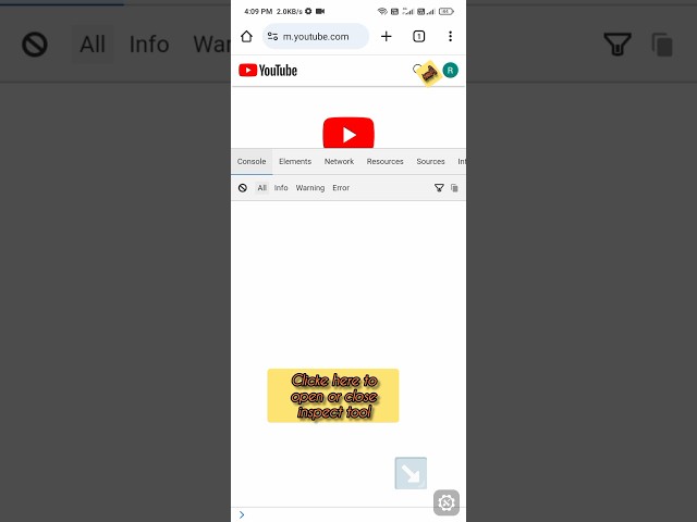 open inspect tool in Android chrome Devtools just 25 seconds