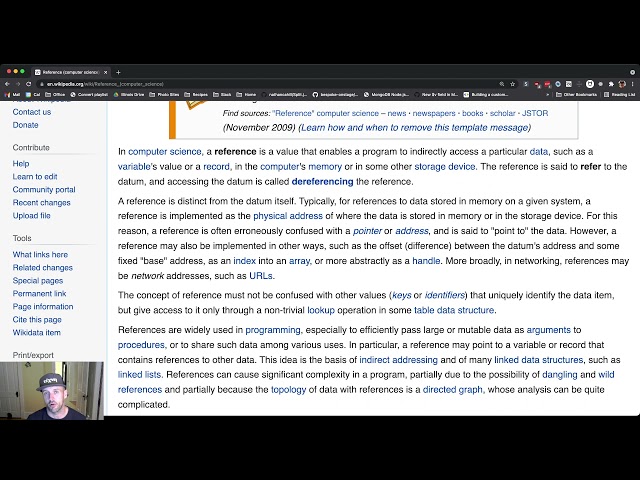 CS 124 What is a Kotlin reference?